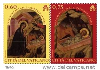 STATO CITTA' DEL VATICANO - VATIKAN STATE - BENEDETTO XVI - ANNO 2011 - NATALE   - NUOVI MNH ** - Neufs