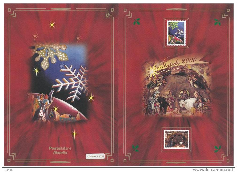 Filatelia - NATALE  CHRISTMAS  ANNO 2000 SPECIALE OFFERTA DI FOLDERS EMESSI DALLE POSTE ITALIANE - Pochettes