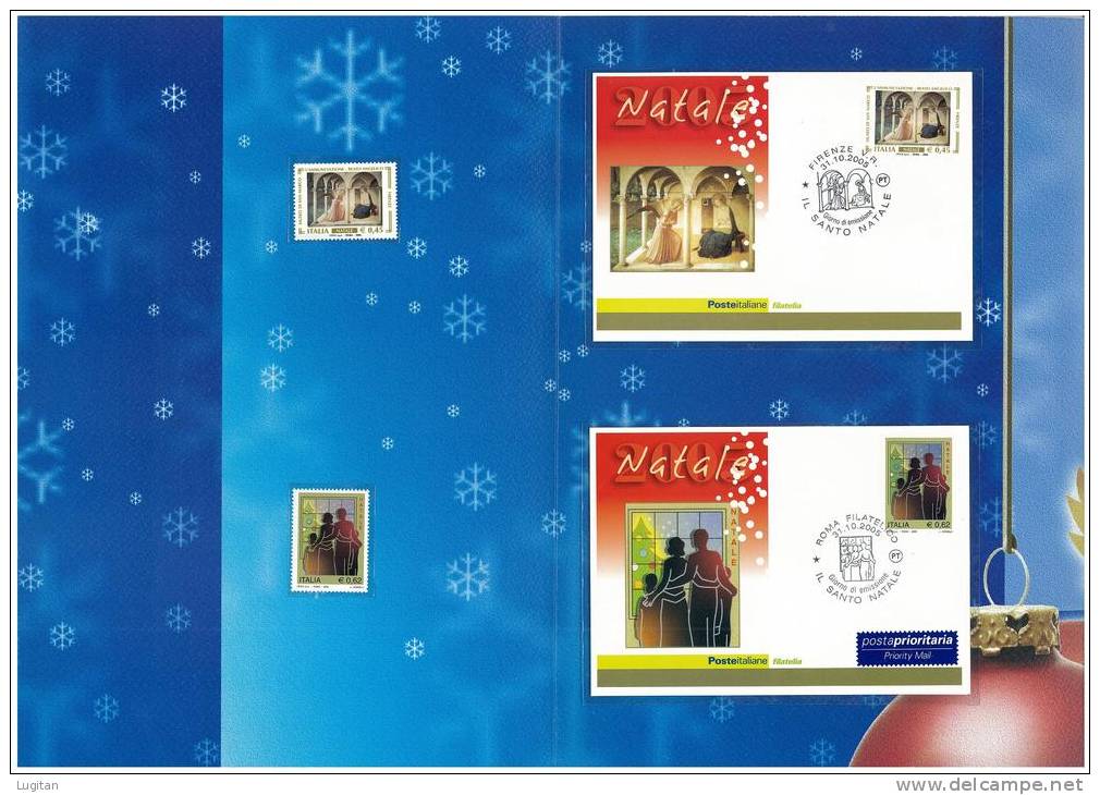 Filatelia - NATALE  CHRISTMAS  ANNO 2005 SPECIALE OFFERTA DI FOLDERS EMESSI DALLE POSTE ITALIANE - Paquetes De Presentación