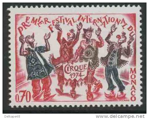 Monaco 1974 Mi 1134 YT 977 ** Clowns - 1st Int. Circus Festival, Monaco / Zirkusfestival - Circo