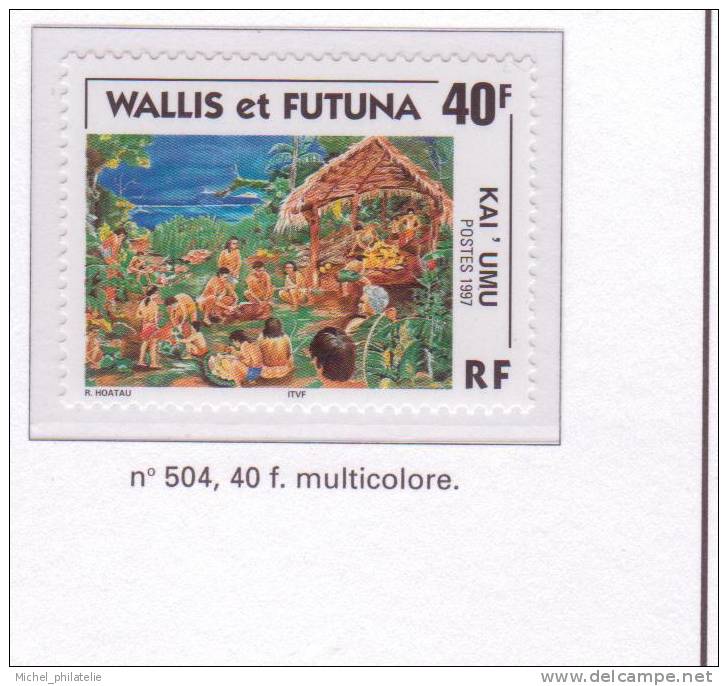 Wallis Et Futuna N° 502 à 504** Neuf Sans Charniere   SCENES DE LA VIE WALLISIENNE - Ungebraucht