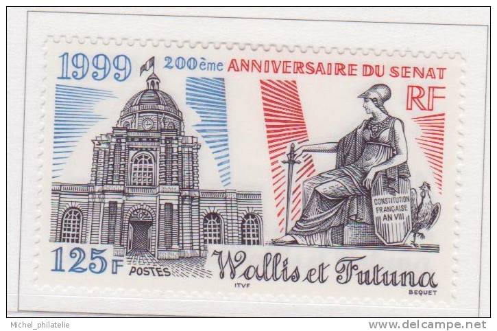 Wallis Et Futuna N °531 Et 531A** Neuf Sans Charniere  Assemblee De Wallis- Facade Du Sénat - Unused Stamps