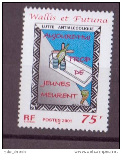 Wallis Et Futuna N °549** Neuf Sans Charniere  Bouteille,canettes,croix De Mort Sur Cercueil - Unused Stamps