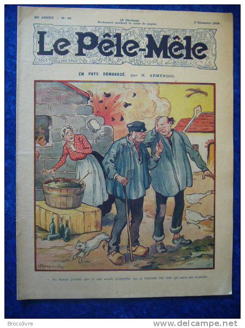 -Le Pele Mêle-3 Decembre 1916-Couverture Armengol-(Rabier,O´Galop,etc....) - Sonstige & Ohne Zuordnung