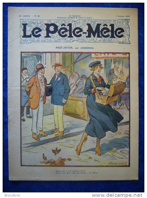 -Le Pele Mêle-7 Octobre 1917-Couverture Armengol-(Rabier,O´Galop,etc....) - Other & Unclassified