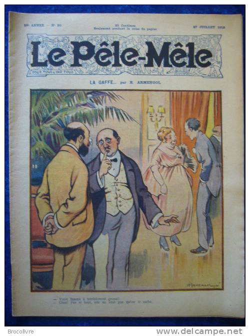 -Le Pele Mêle-27 Juillet 1919-Couverture Armengol-(Rabier,O´Galop,etc....) - Autres & Non Classés