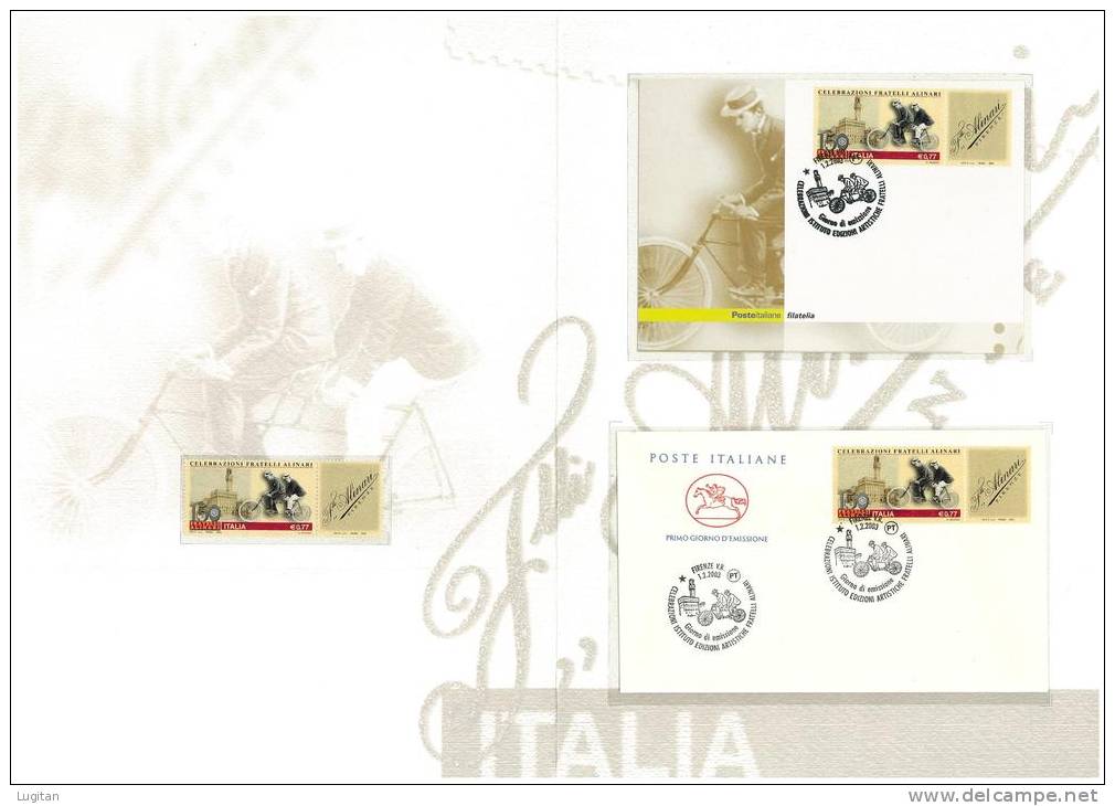 Filatelia - FOTO ALINARI ANNO 2003 SPECIALE OFFERTA DI FOLDERS EMESSI DALLE POSTE ITALIANE - Presentatiepakket