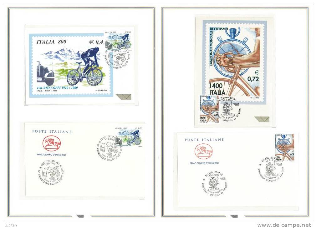 Filatelia - FAUSTO COPPI ANNO 1999 SPECIALE OFFERTA DI FOLDERS EMESSI DALLE POSTE ITALIANE - Presentation Packs