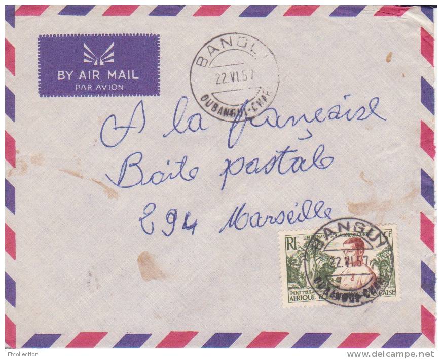 BANGUI - OUBANGUI - CHARI - 1957 - Colonies - Lettre - Marcophilie - Altri & Non Classificati