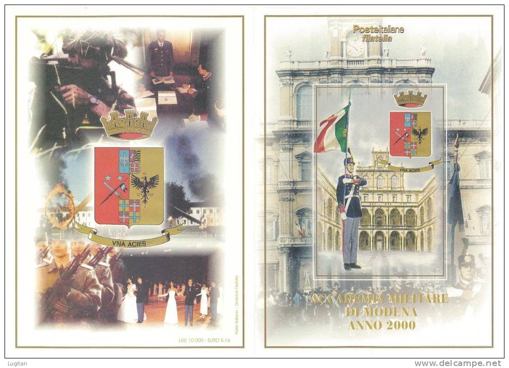 Filatelia - ACCADEMIA MILITARE DI MODENA ANNO 2000 SPECIALE OFFERTA DI FOLDERS EMESSI DALLE POSTE ITALIANE - Paquetes De Presentación