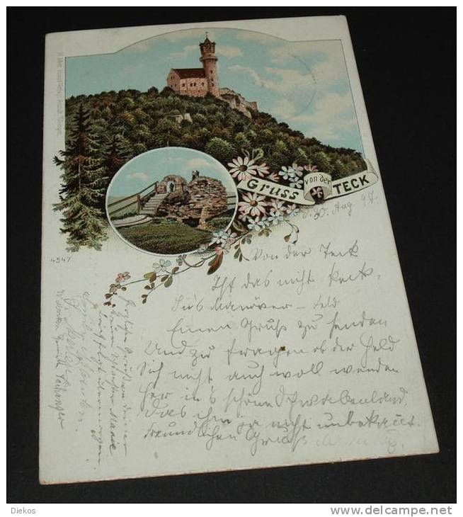 AK   Burg Teck Bei Esslingen  Litho  Um 1900  #AK2466 - Esslingen