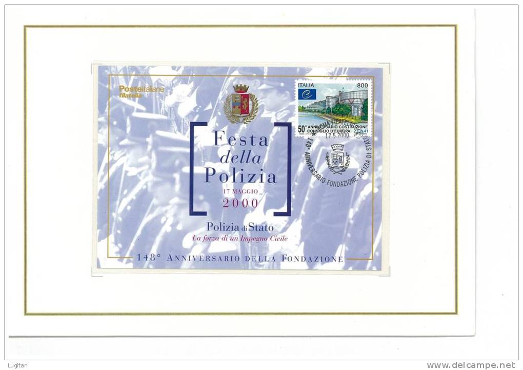 Filatelia - POLIZIA DI STATO -  148° Fondazione - ANNO 2000  SPECIALE OFFERTA DI FOLDERS EMESSI DALLE POSTE ITALIANE - Presentation Packs