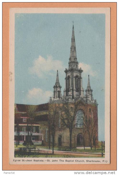 Sherbrooke ( Eglise Saint Jean Baptiste ) Quebec Canada Carte Postale Postcard CPA - Sherbrooke