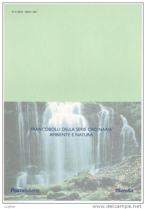 Filatelia - AMBIENTE E NATURA - ANNO 2001  SPECIALE OFFERTA DI FOLDERS EMESSI DALLE POSTE ITALIANE - Pochettes