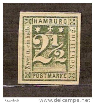 E543  Hambourg Hamburg  2 1/2 Vert Bleu  * - Hamburg