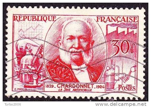 France 1955 Inventeurs Celebre 30 Fr. Carmin / Vermillion Chardonnet  Yvert 1017 - Gebruikt