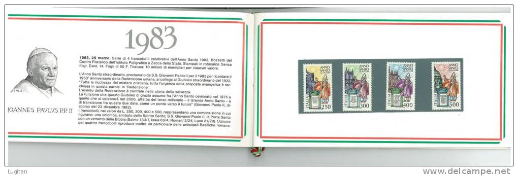 ANNO SANTO ED ANNI GIUBILARI - ANNO 1983 - FOLDER  SPECIALE OFFERTA DI FOLDERS EMESSI DALLE POSTE ITALIANE - Presentation Packs