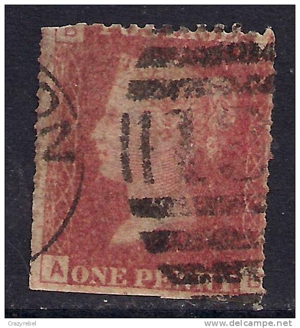 GB 1858 - 79 QV 1d PENNY RED PLATE 195? USED STAMP ( A & B ).   (J472) - Gebraucht