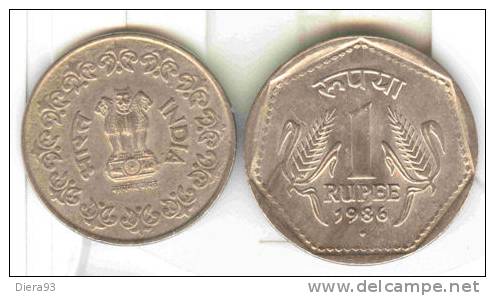 0013 D  Indien 1986   1 Rupee - India