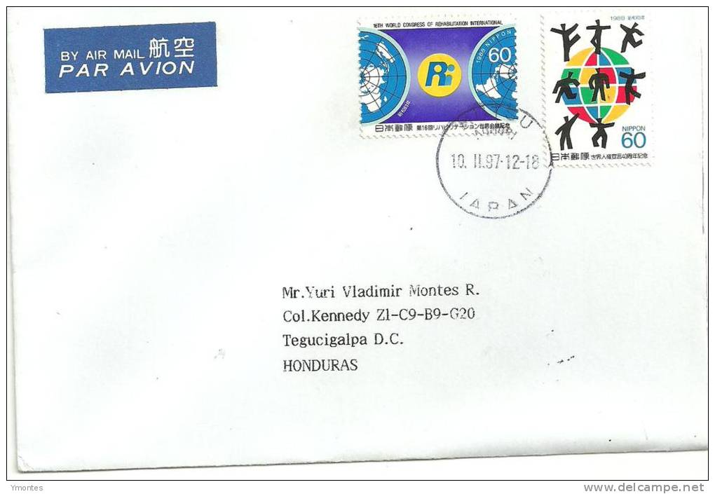 Cover Japan To Honduras 1997 - Storia Postale