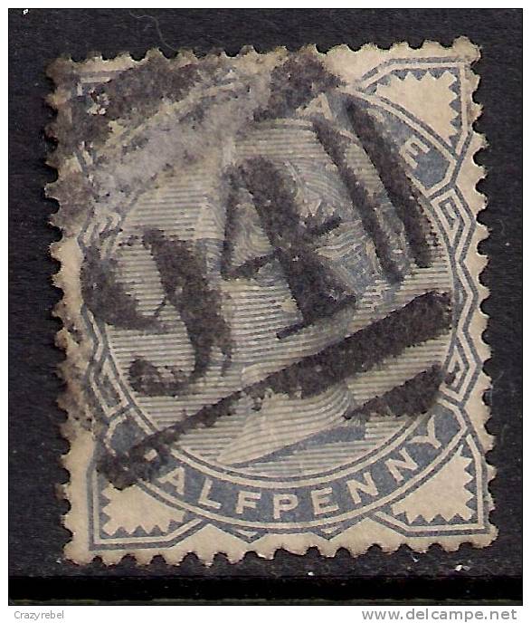 GB 1883 - 84 VICTORIA 1/2d SLATE BLUE USED STAMP SG 187. (D427) - Gebraucht