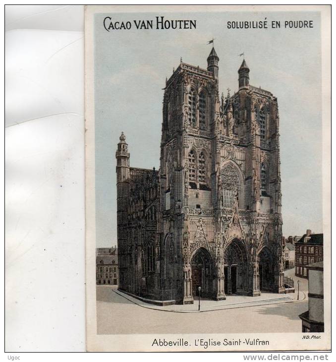 - 1 Chromo CACAO VAN HOUTEN - L'Eglise Saint-Vulfran à ABBEVILLE - 964 - Van Houten