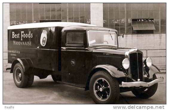 Truck Camion Best Foods Mayonnaise 1934 - Transporter & LKW