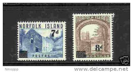 Norfolk Island-1958 Surcharges ASC 23-24 MNH - Norfolk Island