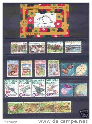 Norfolk Island-1996 Year  ASC 598-618, 20 Stamps + 1 MS MNH - Norfolk Island