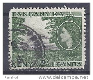 KUT 1954 Queen Elizabeth - Mount Kilimanjaro - 2s. Black And Green  FU - Kenya, Ouganda & Tanganyika