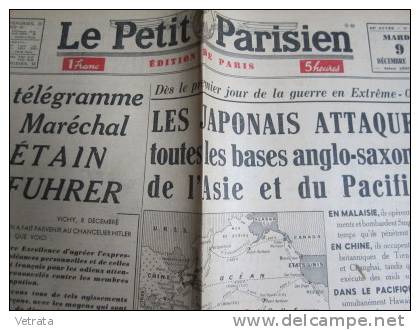 Le Petit Parisien N° 23615 Du 09/12/1941 : Télégramme De Pétain Au Fuhrer / Les Polonais Attaquent - Le Petit Parisien