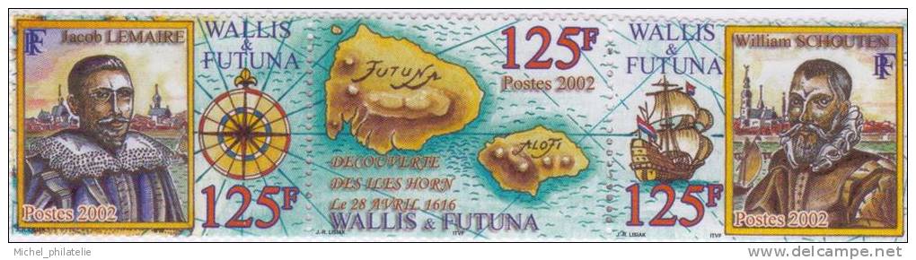 Wallis Et Futuna N° 575 à 577** Neuf Sans Charniere  Découverte Des Iles Horn - Neufs