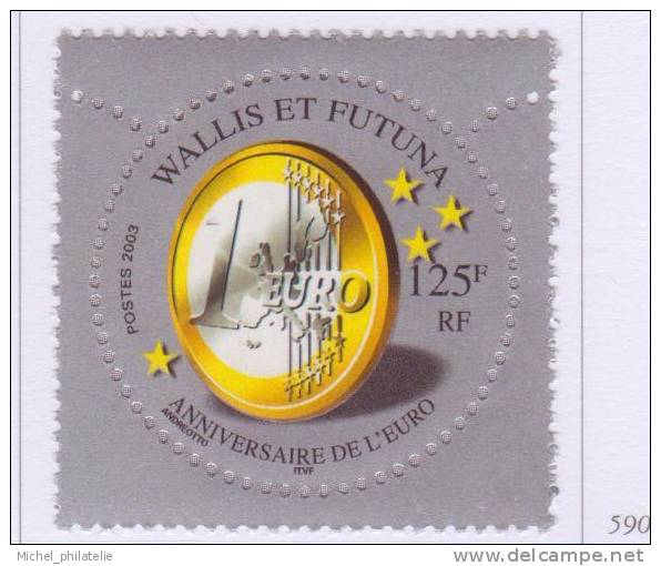 Wallis Et Futuna N° 590** Neuf Sans Charniere  Anniversaire De L'euro - Ungebraucht