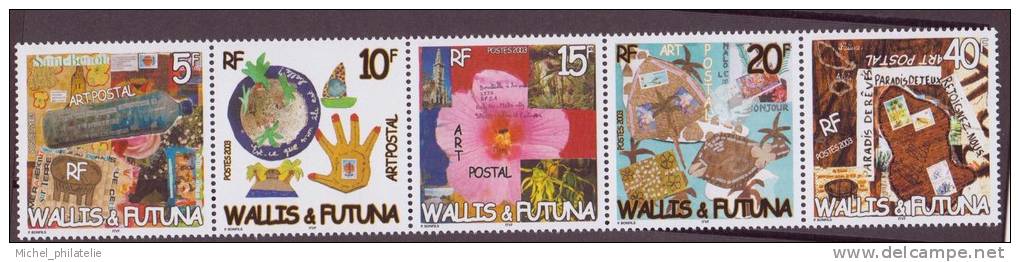 Wallis Et Futuna N° 592 à 596** Neuf Sans Charniere  Art Postal Dessins D'enfants - Unused Stamps