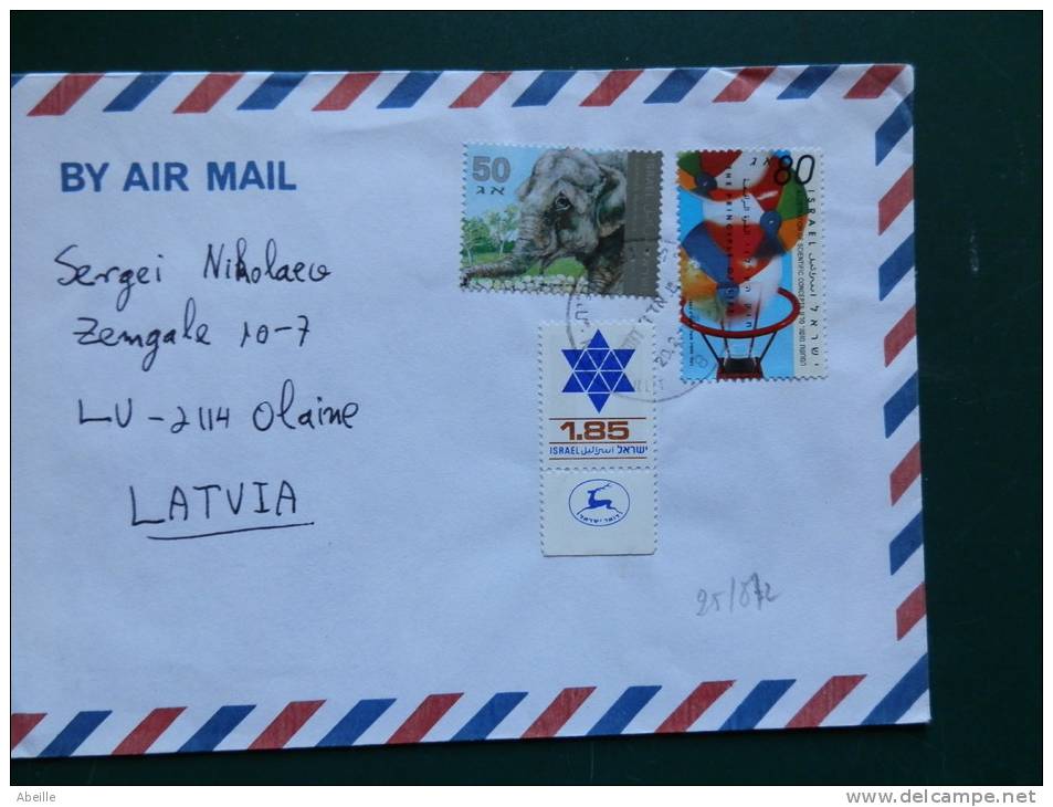 25/872      LETTRE  ISRAEL - Elefanten