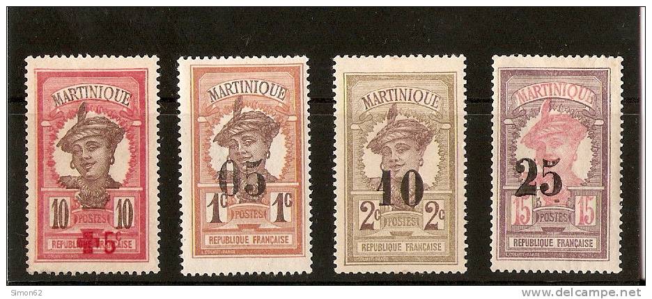 MARTINIQUE N 82 Neuf (x) Sans Gomme +n 83/84/85/avec Charniere - Unused Stamps