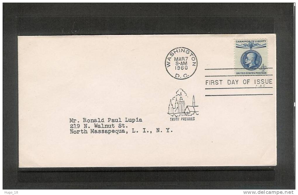 FDC  U.S.A  1960  Washington   Truth Previals - 1951-1960