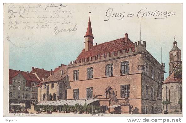 AK Gruss Aus Göttingen , Rathaus Color 19.9.1898 - Göttingen