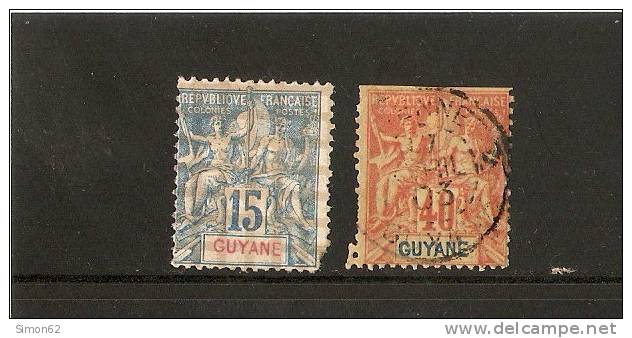 GUYANE N35/ Etn 39 Oblitéré - Used Stamps