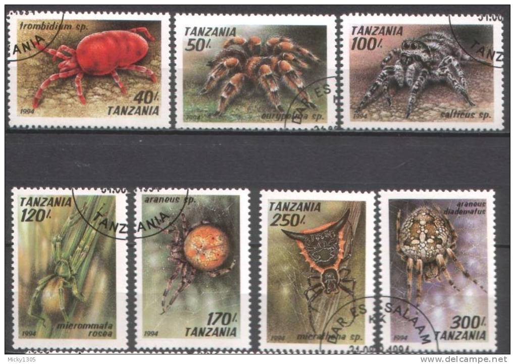 Tansania - Mi-Nr 1798/1804 Gestempelt / Used (p065) - Spiders