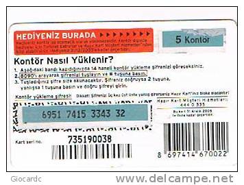 TURCHIA  (TURKEY)  -  TURKCELL  (GSM RECHARGE) - FOOTBALL: WORLD CUP 2002 (TURKEY 3 SOUTH KOREA 2)  -  USED -  RIF. 4611 - Turchia