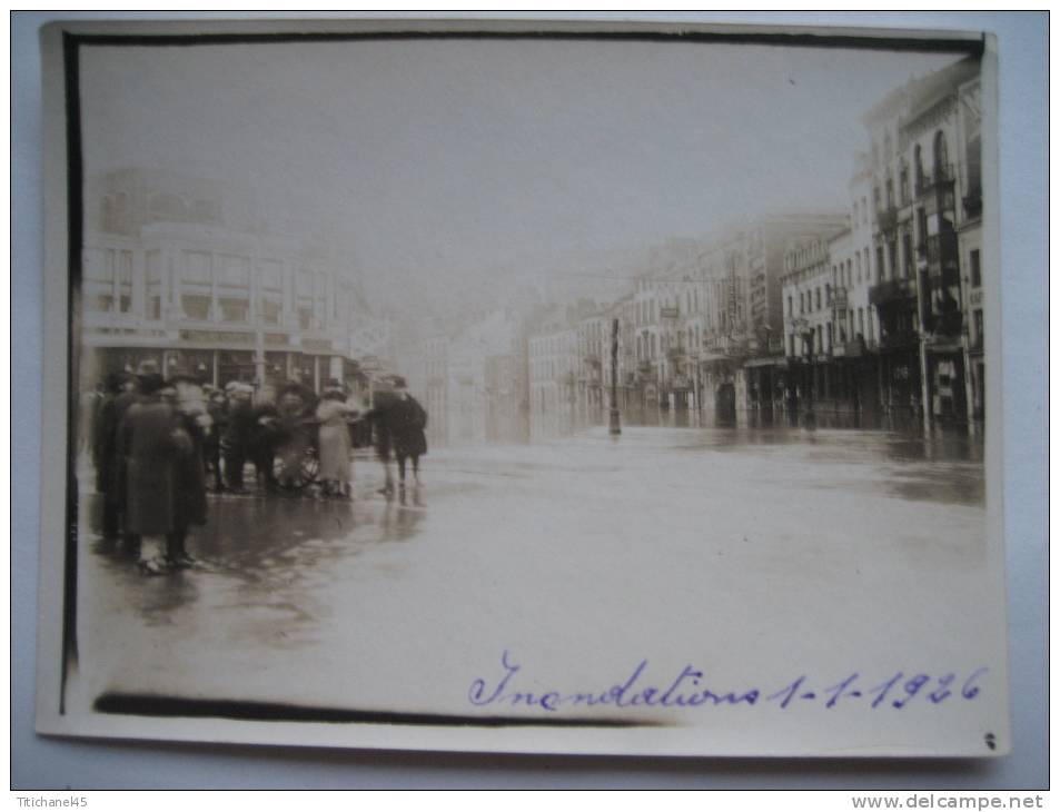 LIEGE - Photo - Inondations 1926 - Bd De La Sauvenière - Grand Café Vénitien - Cinéma Colysée - Liege