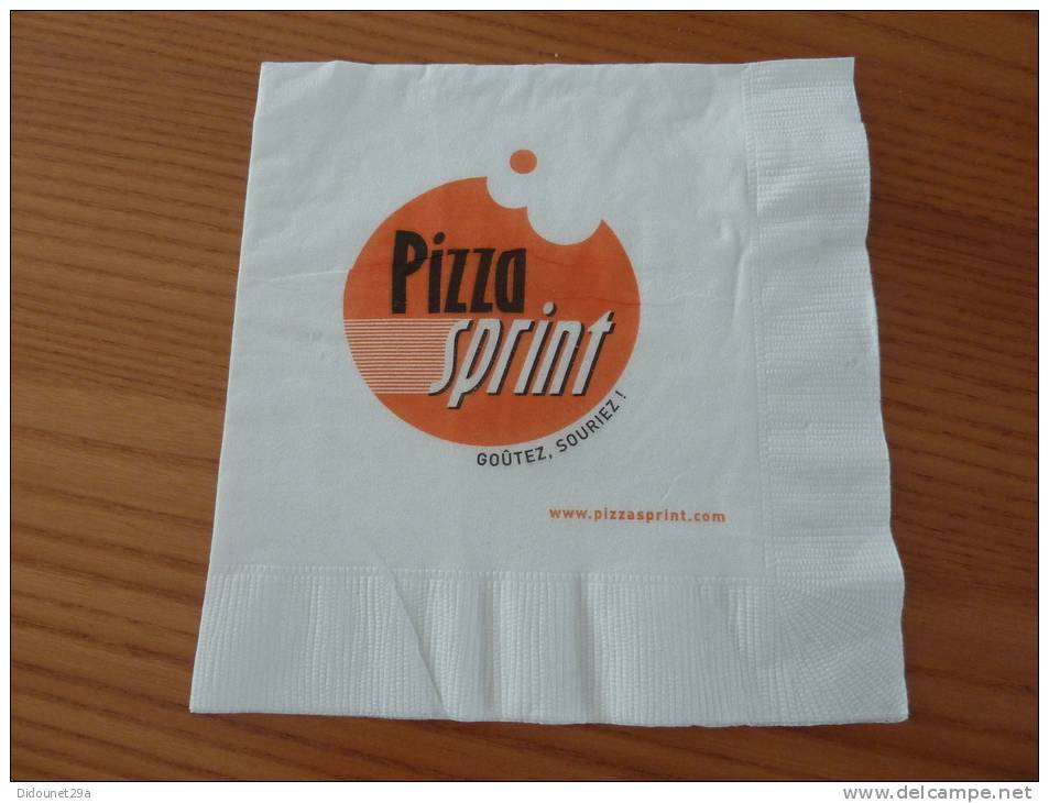 Serviette Papier "Pizza SPRINT" 14,5x14,5cm Pliée - Serviettes Publicitaires