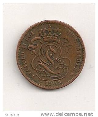 Belgique 1 Cent 1902 FR -> PHOTO - 1 Centime