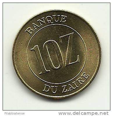 1988 - Zaire 10 Zaires, - Zaire (1971-97)