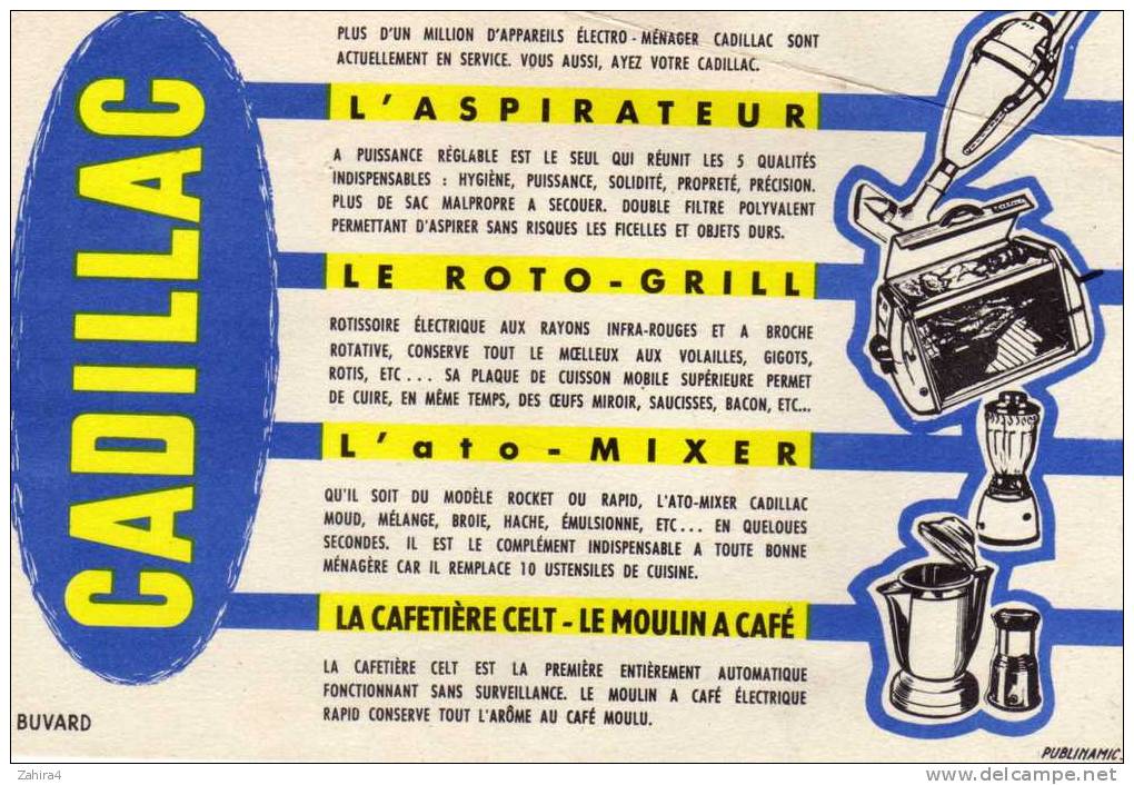 CADILLAC - Paris 8e - Aspirateur - Roto-grill - Mixer - Cafetière - Moulin à Café - Schutzumschläge