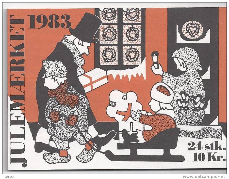 Carnet De Vignettes De Noël Du Danemark De 1983 - Plaatfouten En Curiosa