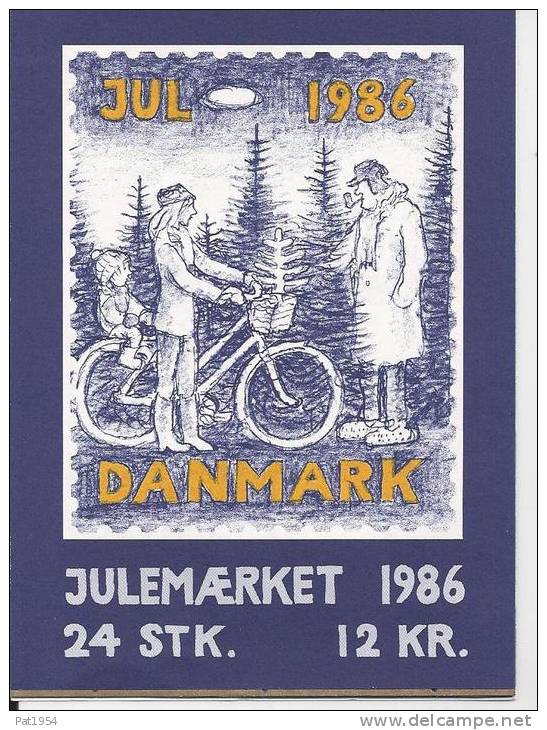 Carnet De Vignettes De Noël Du Danemark De 1986 - Variétés Et Curiosités