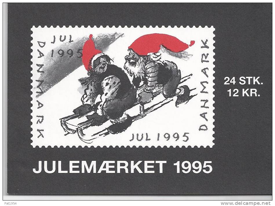 Carnet De Vignettes De Noël Du Danemark De 1995 - Plaatfouten En Curiosa