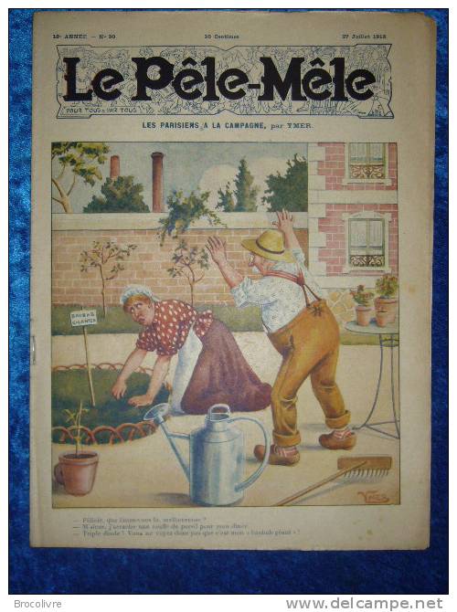-Le Pele Mêle-27 Juillet 1913-Couverture Par  Ymer-(Rabier,O´Galop,Armengol Etc....) - Autres & Non Classés